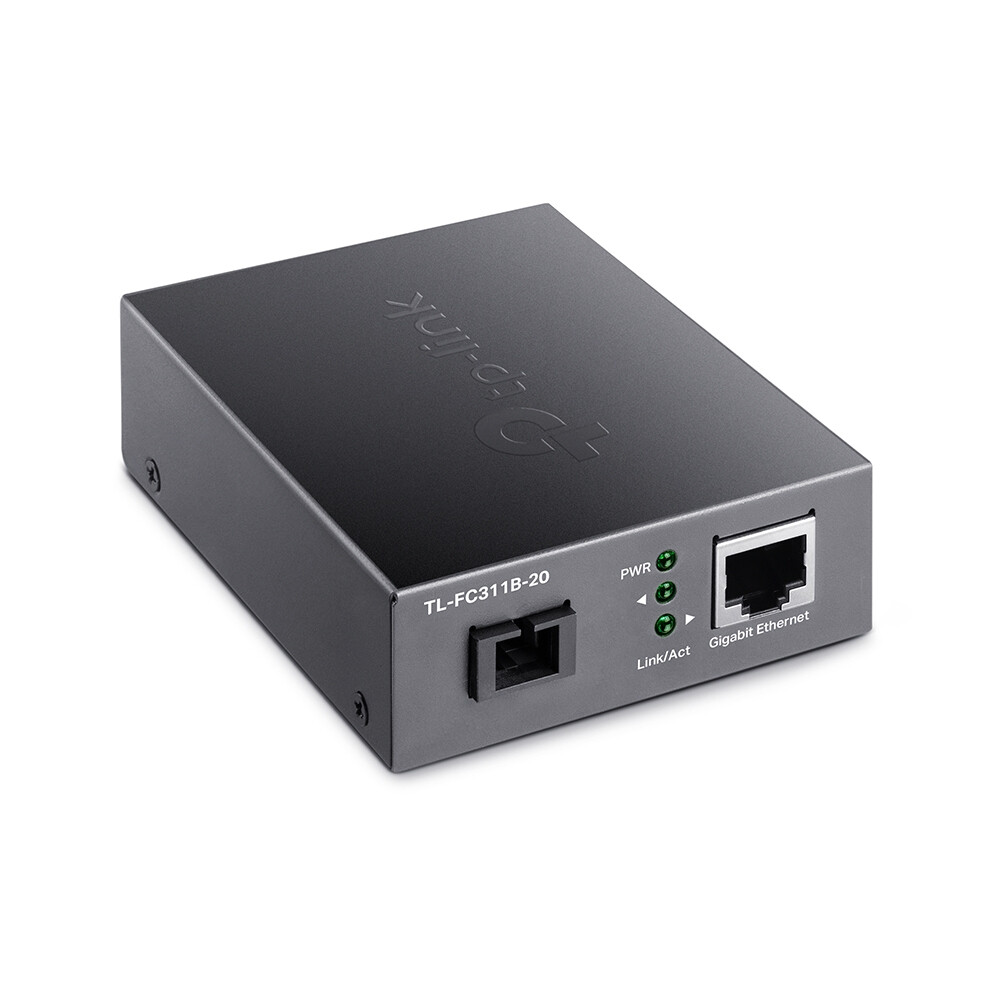 TP-Link TL-FC311B-20 netwerk media converter 1000 Mbit/s Single-mode Zwart - Afbeelding 3