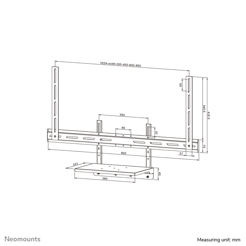 Neomounts AV45-500BL Laptophouder kit 43-110" - VESA - max 2,5 kg - universeel - Afbeelding 20