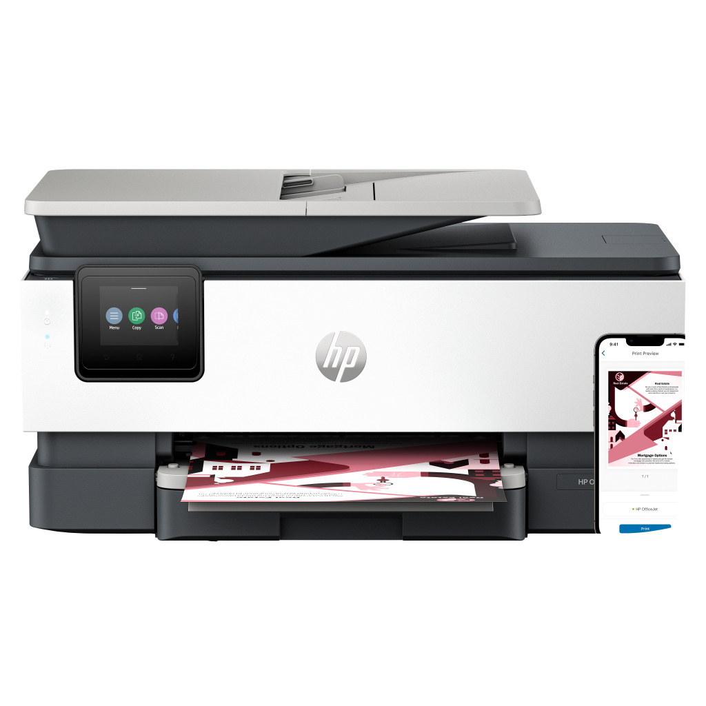 HP OfficeJet Pro 8124e Draadloos All-in-One Kleur Printer, Instant Ink; Dubbelzijdig printen