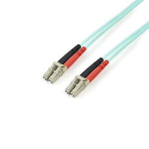 StarTech.com 3m LC/UPC naar LC/UPC OM3 Multimode Glasvezel Netwerkkabel, Full Duplex 50/125µm Zipcord Fiber, 100G Netwerken, LOM