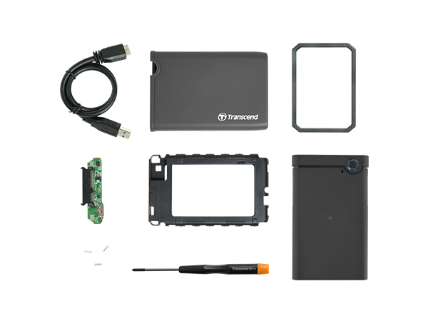 Transcend TS0GSJ25CK3 behuizing voor opslagstations HDD-/SSD-behuizing Grijs 2.5" - Afbeelding 5
