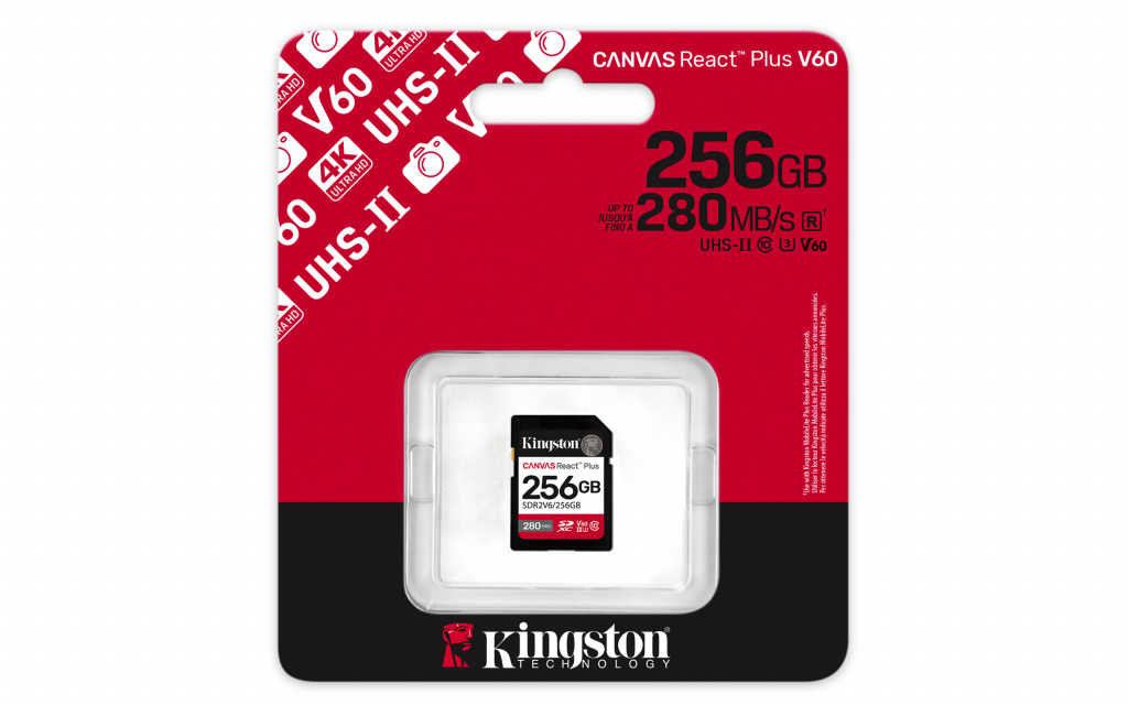 Kingston Technology 256GB Canvas React Plus SDXC UHS-II 280R/150W U3 V60 voor Full HD/4K - Afbeelding 3