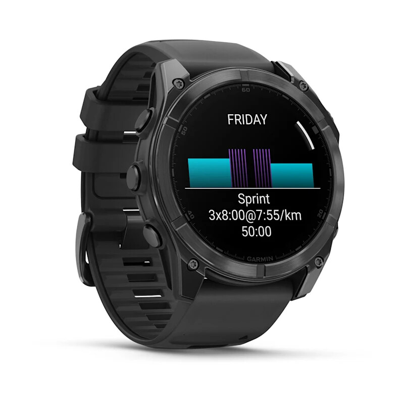 Garmin Fenix 8 3,56 cm (1.4") AMOLED 51 mm Digitaal 454 x 454 Pixels Touchscreen Grijs Wifi GPS - Afbeelding 3