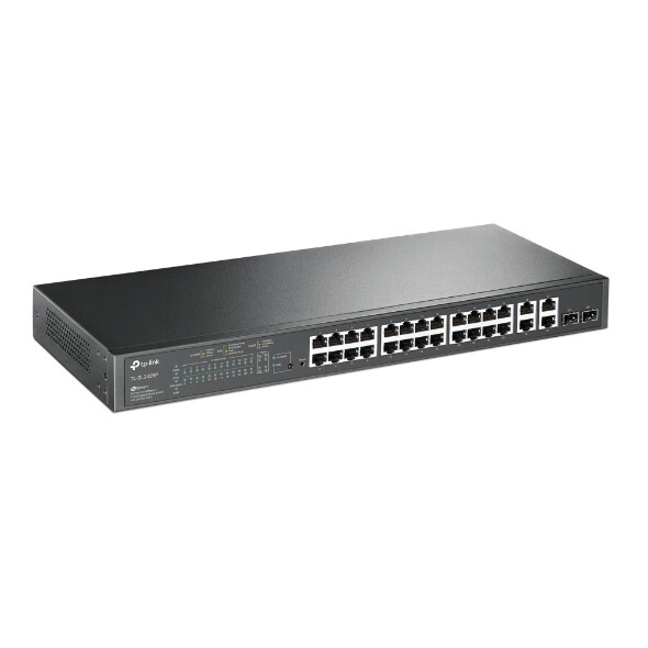 TP-Link JetStream TL-SL2428P netwerk-switch Managed L2 Fast Ethernet (10/100) Power over Ethernet (PoE) 1U Zwart - Afbeelding 2