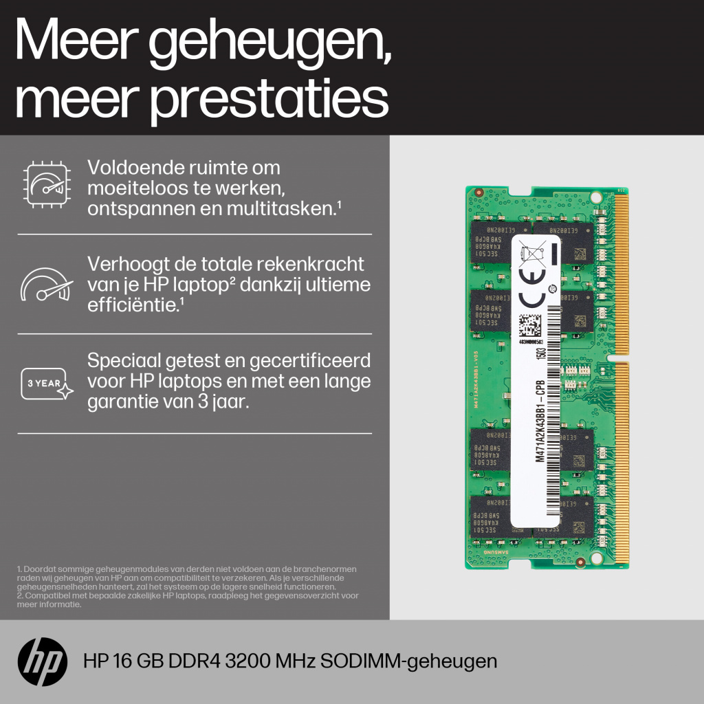 HP 16GB DDR4 3200 SODIMM Memory - Afbeelding 2