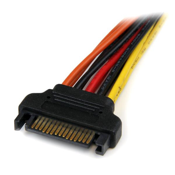 StarTech.com 15 cm vastklikkende SATA voeding-Y-splitterkabeladapter M/F - Afbeelding 3