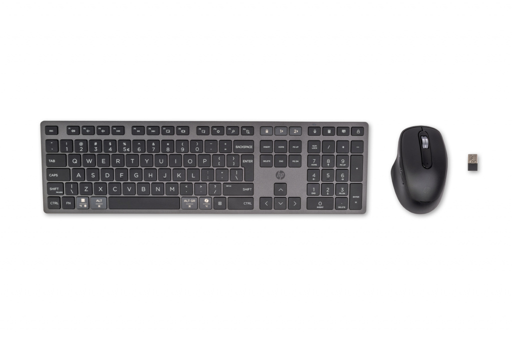 HP 720 Multi-Device Rechargeable Wireless Keyboard and Mouse Combo