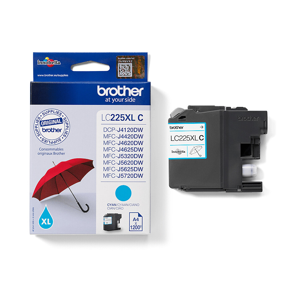 Brother LC225XLC inktcartridge 1 stuk(s) Origineel Hoog (XL) rendement Cyaan - Afbeelding 3