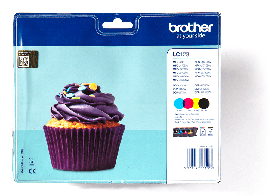 Brother LC-123VALBP inktcartridge 4 stuk(s) Origineel Zwart, Cyaan, Magenta, Geel