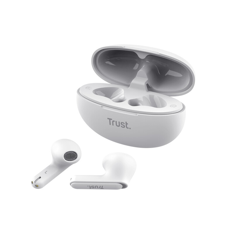 Trust Yavi Headset True Wireless Stereo (TWS) In-ear Oproepen/muziek USB Type-C Bluetooth Wit - Afbeelding 4