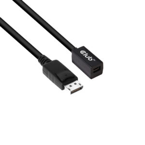 CLUB3D Mini DisplayPort 1.4 to DisplayPort Extension Cable 8K60Hz DSC 1.2 HBR3 HDR Bidirectional F/M 1m