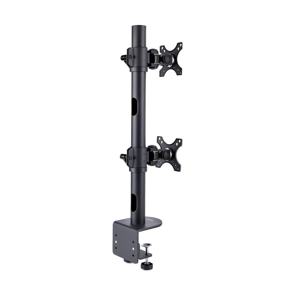 StarTech.com Monitorstandaard voor Twee Verticaal Gestapelde Schermen, Dual 49", Max 32kg, C-Klem, Quick-Release VESA Systeem, W - Afbeelding 2