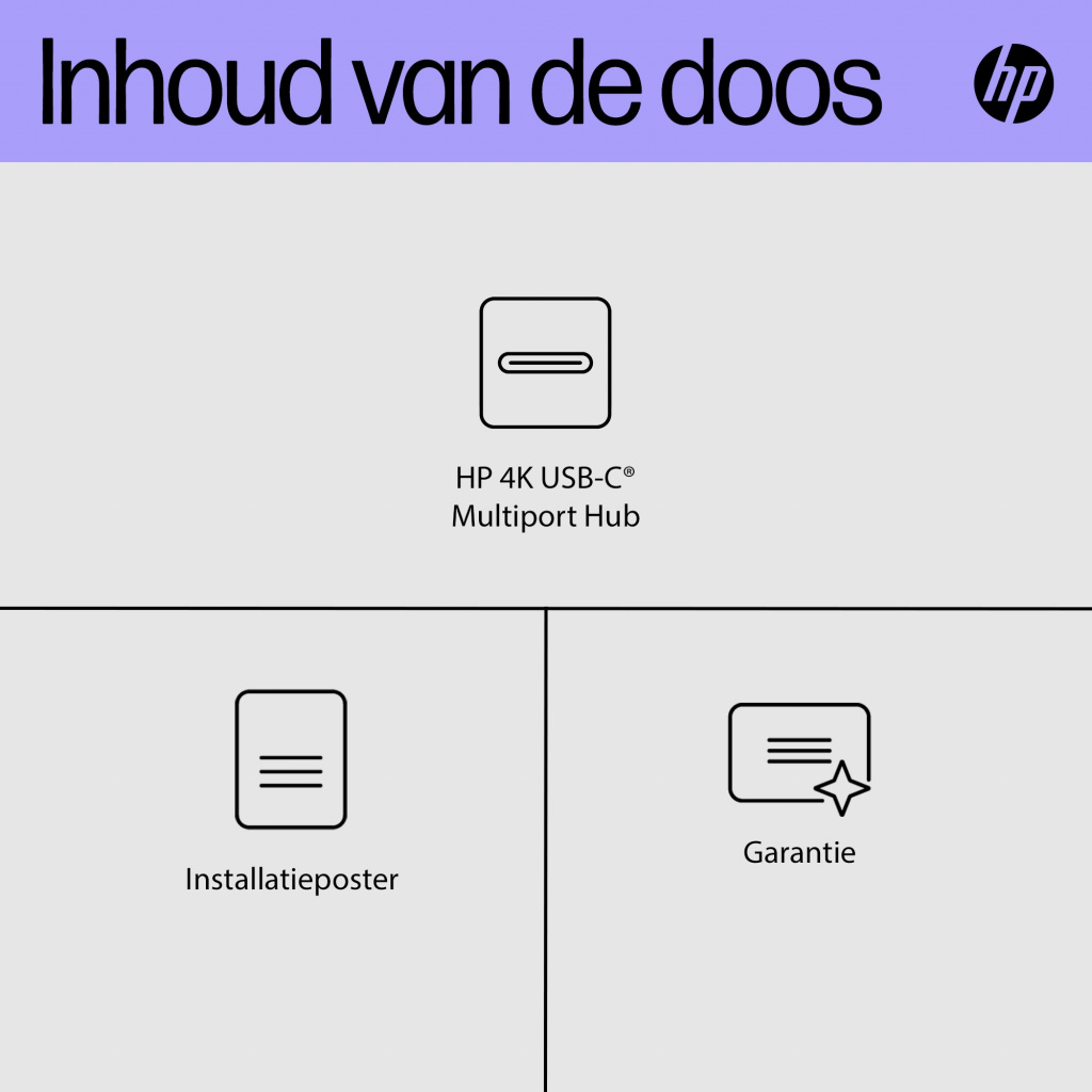 HP 4K USB-C Multiport Hub - Afbeelding 4
