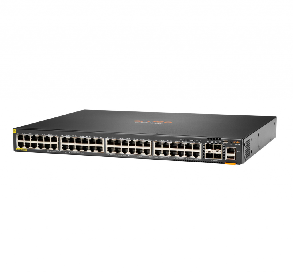 Hewlett Packard Enterprise Aruba CX 6200F 48G Class4 PoE 4SFP+ 370W Managed L3 Gigabit Ethernet (10/100/1000) Power over Etherne