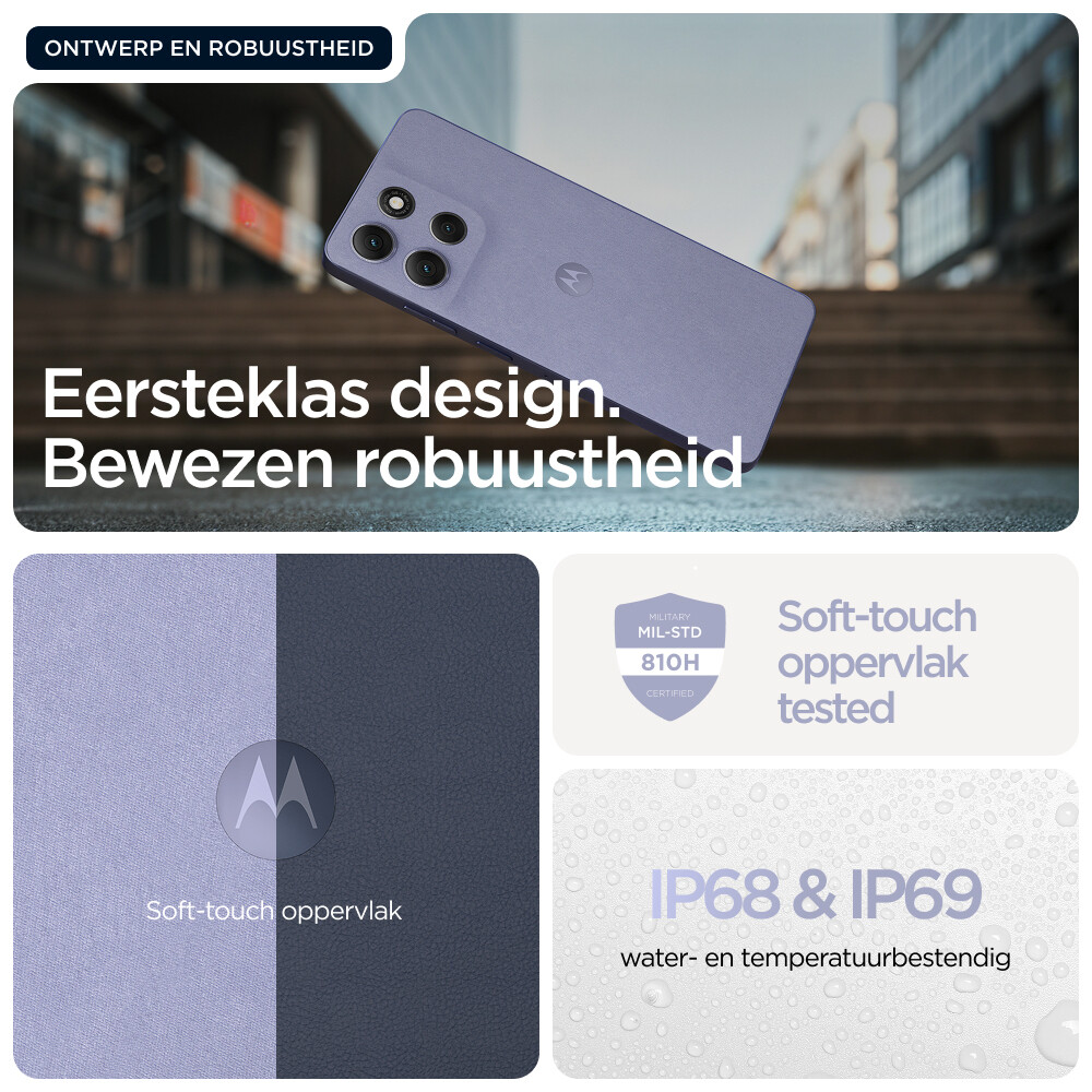 Motorola moto g86 power 5G 16,9 cm (6.67") Dual SIM Android 15 USB Type-C 12 GB 256 GB 6720 mAh Lila - Afbeelding 13