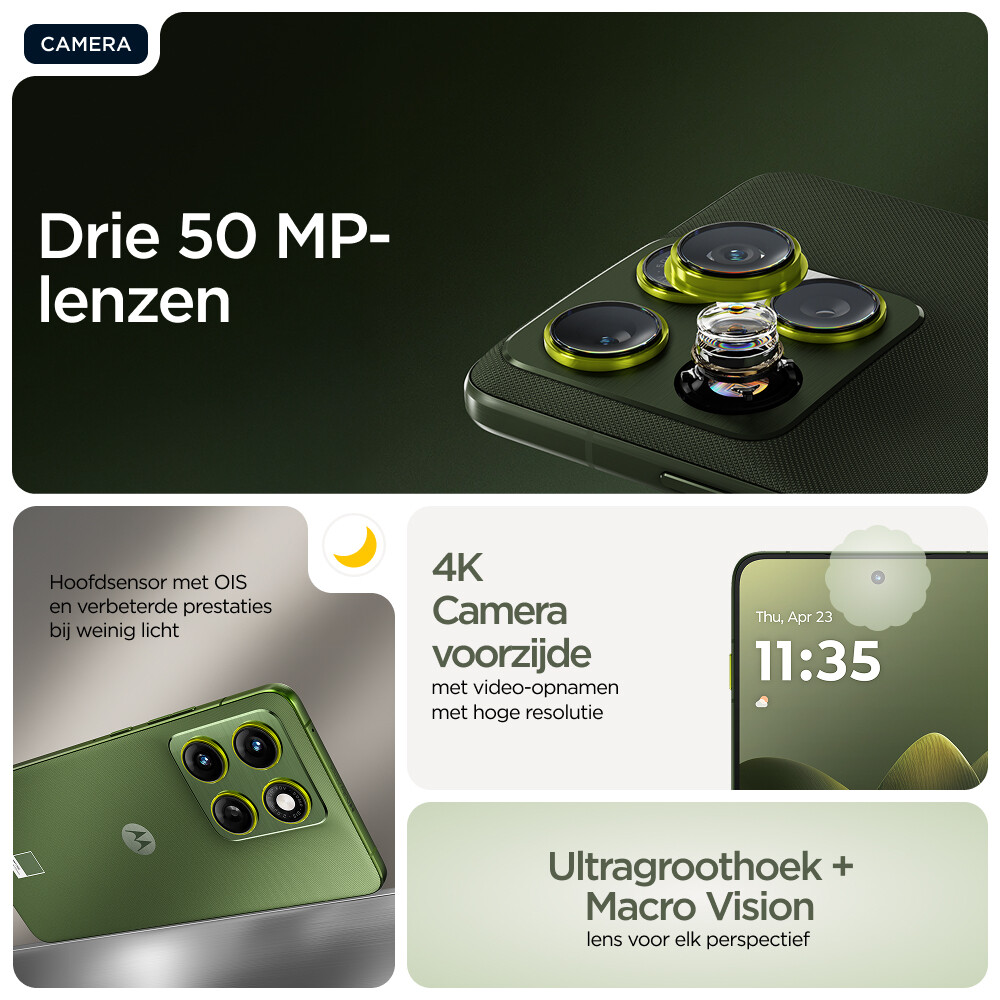 Motorola edge 70 17 cm (6.7") Dual SIM Android 16.0 5G USB Type-C 12 GB 512 GB 4800 mAh Groen - Afbeelding 5