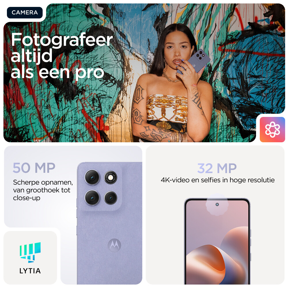 Motorola moto g86 power 5G 16,9 cm (6.67") Dual SIM Android 15 USB Type-C 12 GB 256 GB 6720 mAh Lila - Afbeelding 15