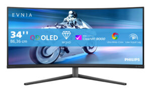 Philips Evnia 34M2C6500/00 computer monitor 86,4 cm (34") 3440 x 1440 Pixels Wide Quad HD QD-OLED Grijs