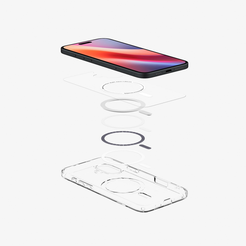 Spigen Ultra Hybrid (MagFit) mobiele telefoon behuizingen 17 cm (6.7") Hoes Transparant, Wit - Afbeelding 11