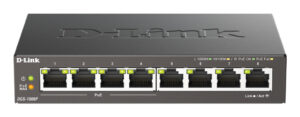 D-Link DGS-1008P/E netwerk-switch Unmanaged L2 Gigabit Ethernet (10/100/1000) Power over Ethernet (PoE) Desktop Zwart