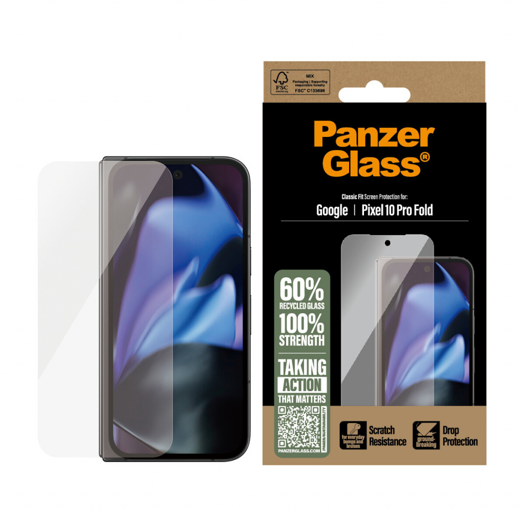 PanzerGlass ® Screen Protector Google Pixel 10 Pro Fold 5G | Classic Fit Doorzichtige schermbeschermer 1 stuk(s) - Afbeelding 2