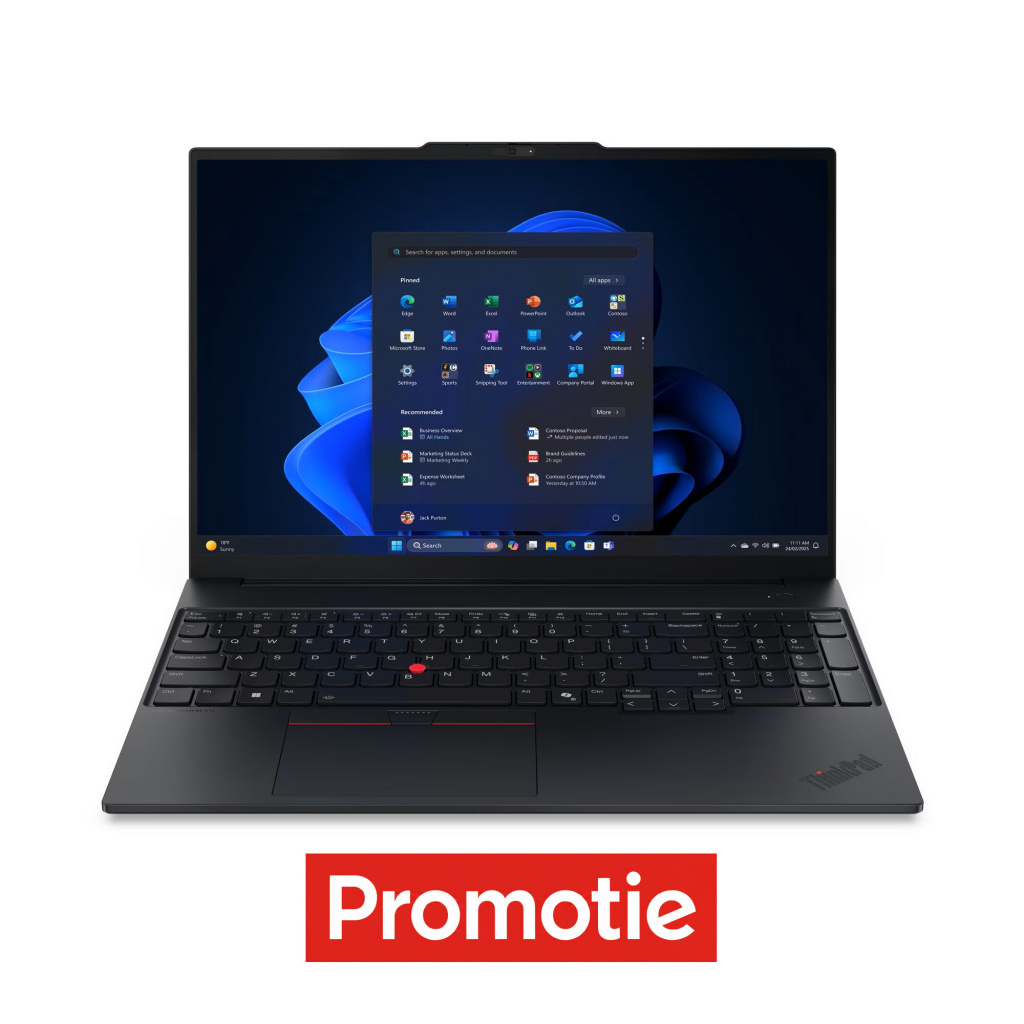 Lenovo ThinkPad E16 Gen 3 (Intel) Intel Core Ultra 5 225U Laptop 40,6 cm (16") WUXGA 16 GB DDR5-SDRAM 512 GB SSD Wi-Fi 6E (802.1 - Afbeelding 18