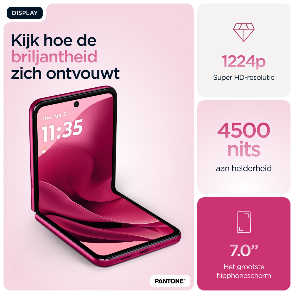 Motorola razr 60 ultra 17,7 cm (6.96") Dual SIM Android 15 5G USB Type-C 16 GB 512 GB 4700 mAh Roze - Afbeelding 35