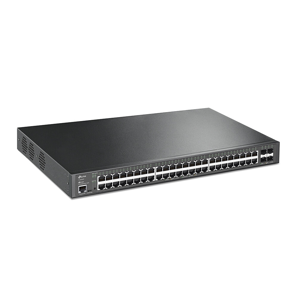 TP-Link JetStream TL-SG3452XP netwerk-switch Managed L2+ Gigabit Ethernet (10/100/1000) Power over Ethernet (PoE) 1U Zwart
