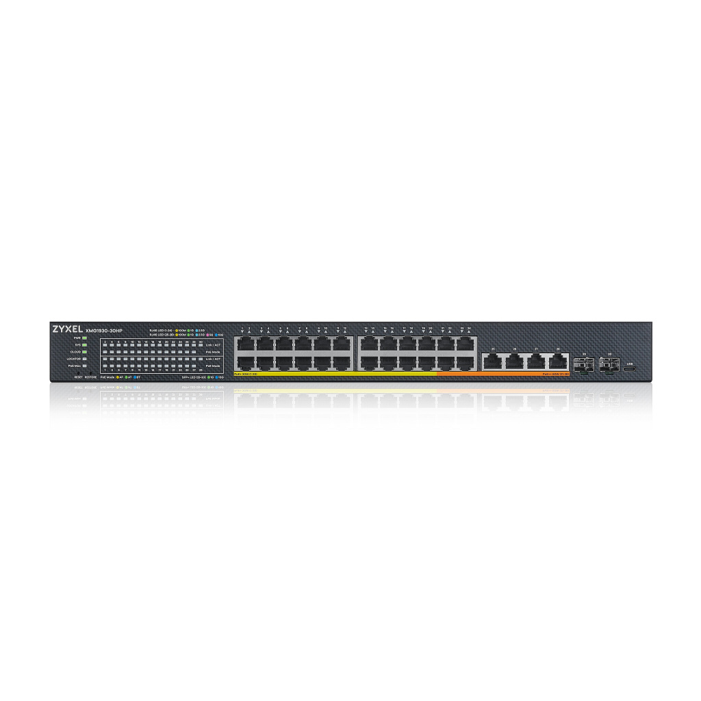 Zyxel XMG1930-30HP Managed L3 2.5G Ethernet (100/1000/2500) Power over Ethernet (PoE) 1U Zwart - Afbeelding 3