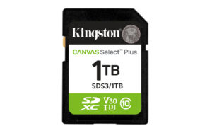 Kingston Technology 1TB SDXC Canvas Select Plus Gen3 150MB/s C10 UHS-I U3 V30