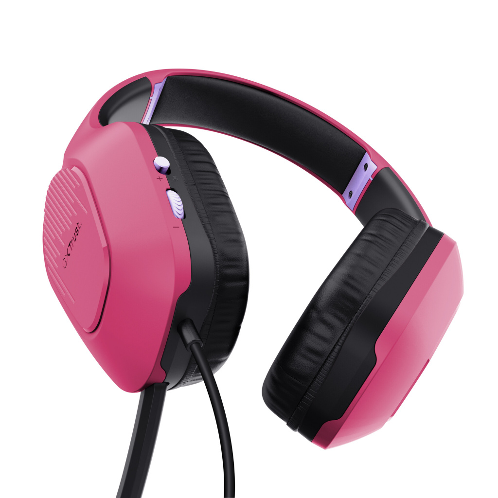 Trust GXT 790 Headset Bedraad Hoofdband Gamen Zwart, Roze - Afbeelding 3