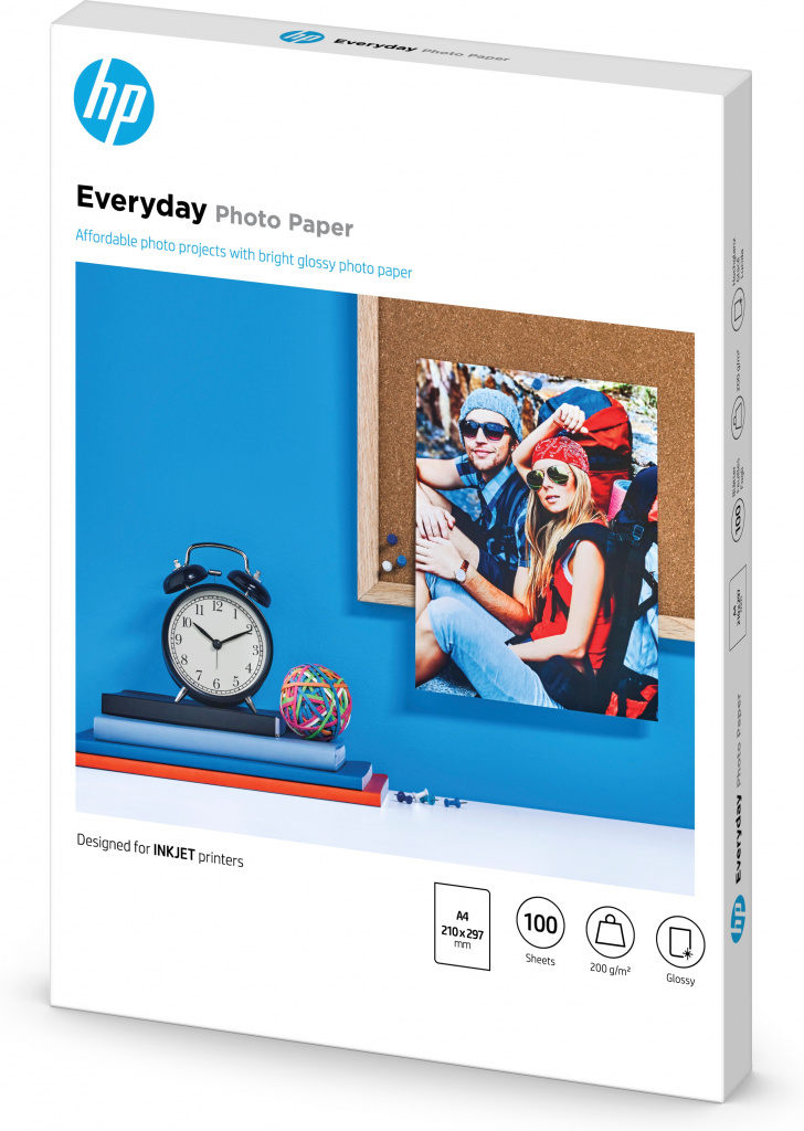 HP Everyday fotopapier, glanzend, 200 g/m2, A4 (210 x 297 mm), 100 vellen - Afbeelding 3