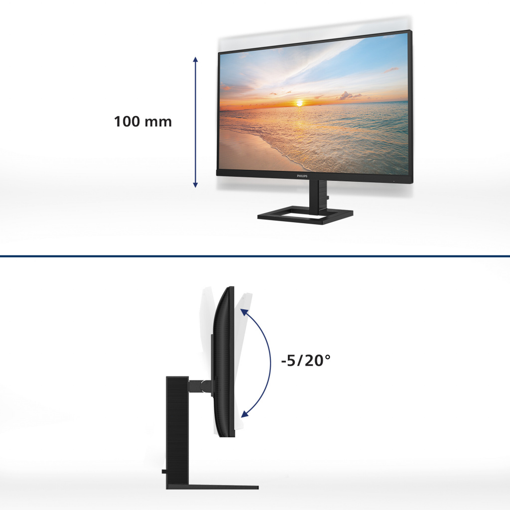 Philips 1000 series 24E1N1300AE/00 computer monitor 60,5 cm (23.8") 1920 x 1080 Pixels Full HD LCD Zwart - Afbeelding 11