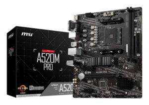 MSI A520M PRO moederbord AMD A520 Socket AM4 micro ATX