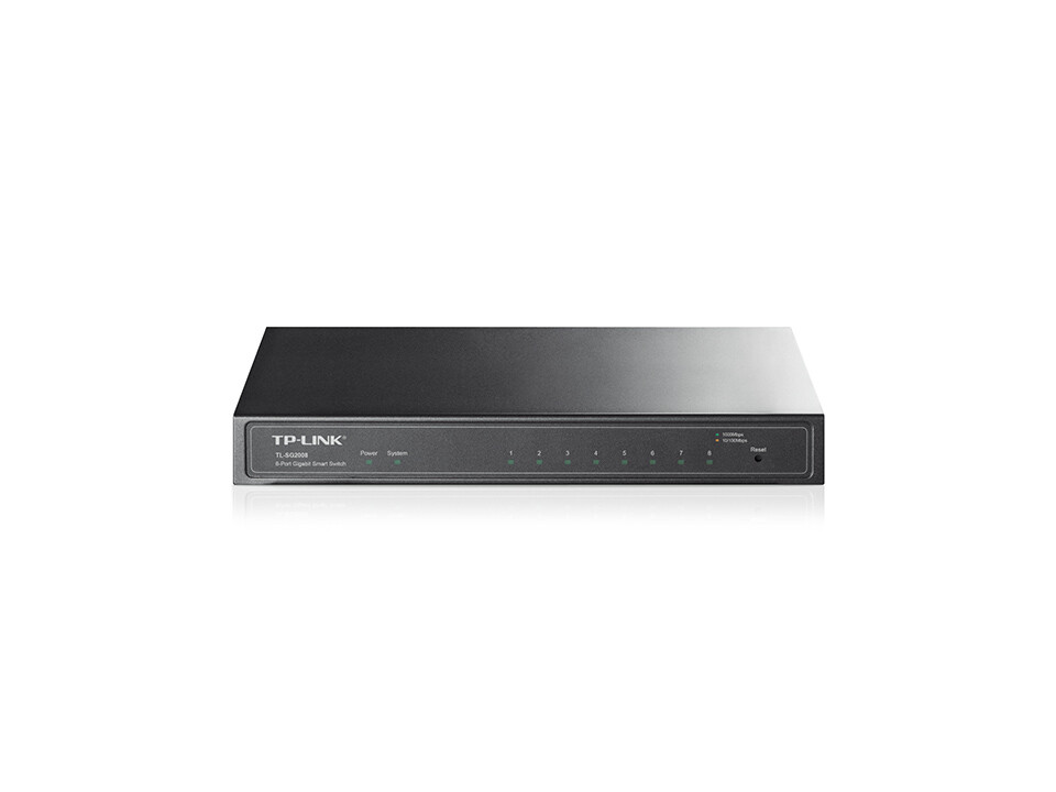 TP-Link JetStream TL-SG2008 netwerk-switch Managed L2/L2+ Gigabit Ethernet (10/100/1000) Zwart