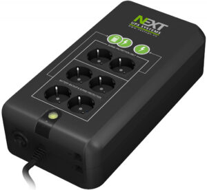 NEXT UPS Systems Office Protection Station 600 UPS Stand-by (Offline) 0,6 kVA 300 W 6 AC-uitgang(en)