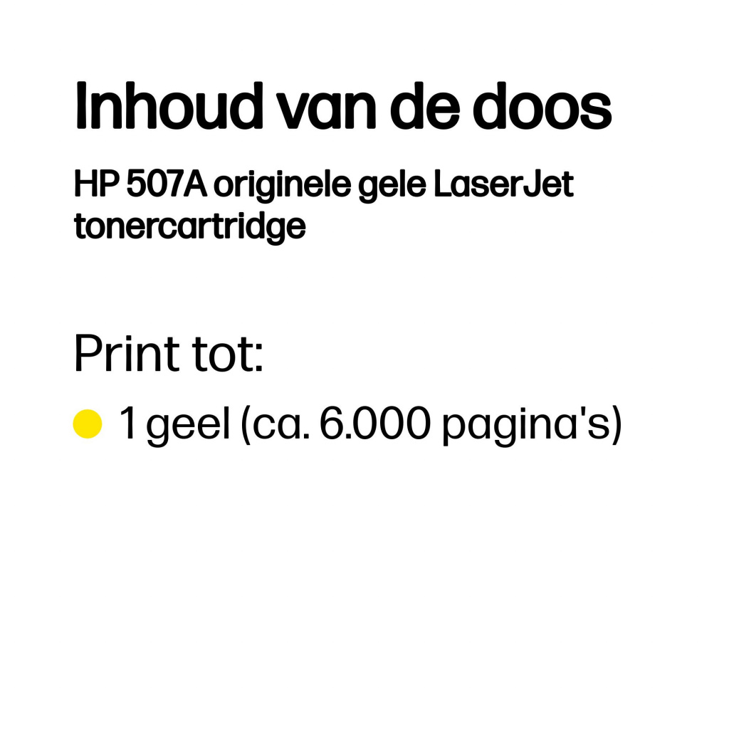 HP 507A originele gele LaserJet tonercartridge - Afbeelding 3