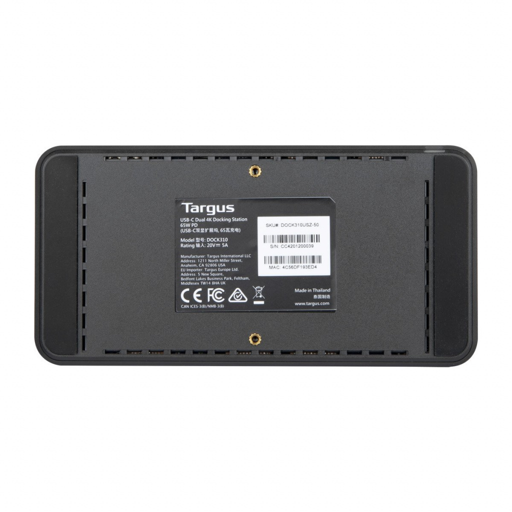 Targus DOCK310EUZ laptop dock & poortreplicator Bedraad USB 3.2 Gen 1 (3.1 Gen 1) Type-C Zwart - Afbeelding 13