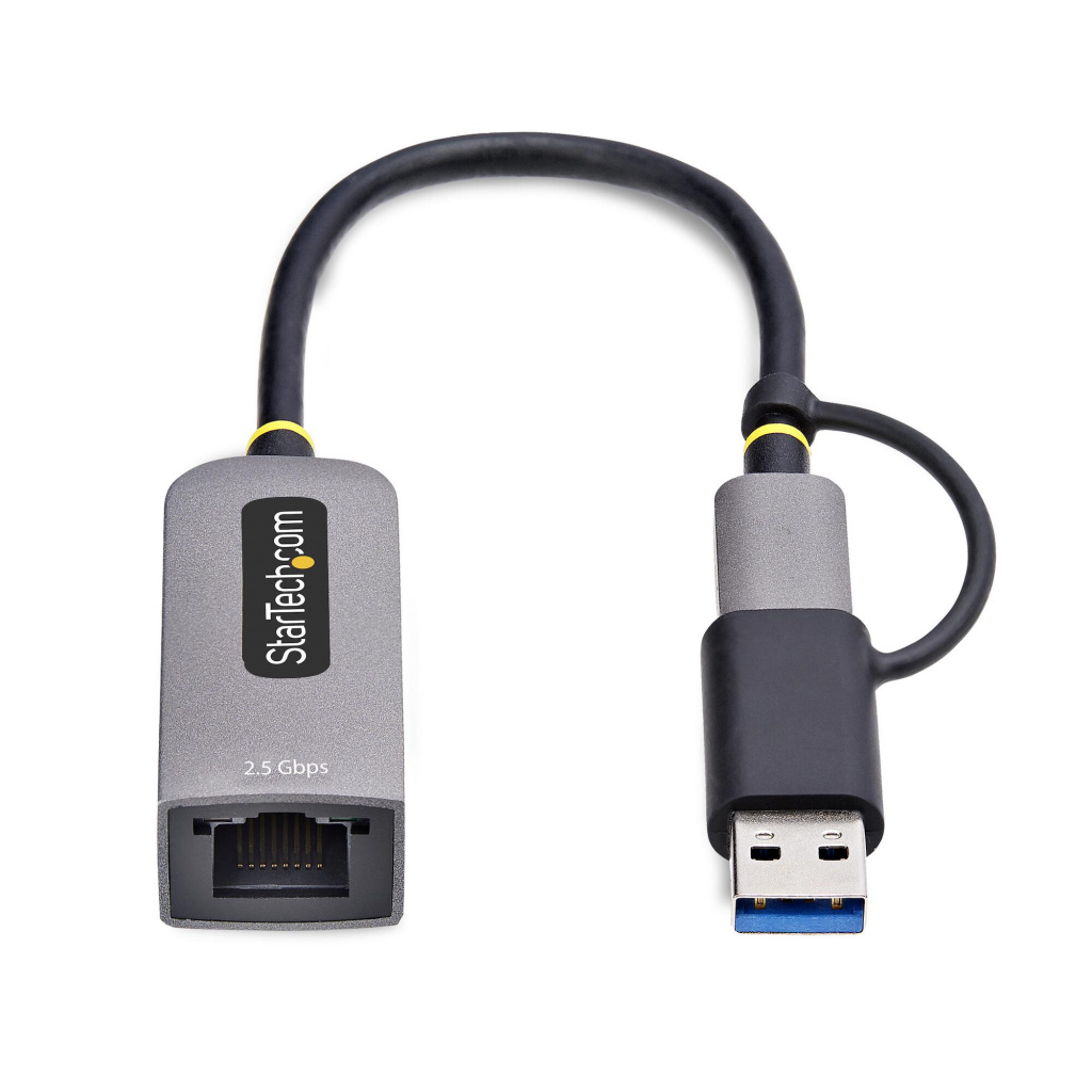 StarTech.com 2.5GbE USB-C naar Ethernet Adapter met USB-A Converter, NBASE-T NIC, USB 3.0 Type-C 2.5/1G Multi Speed Netwerk, Thu - Afbeelding 4