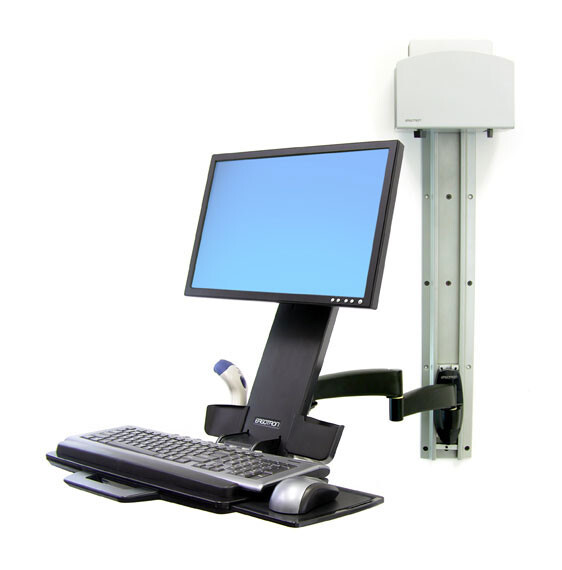 Ergotron 200 Series Combo Arm flat panel bureau steun 61 cm (24") Muur Zwart - Afbeelding 2
