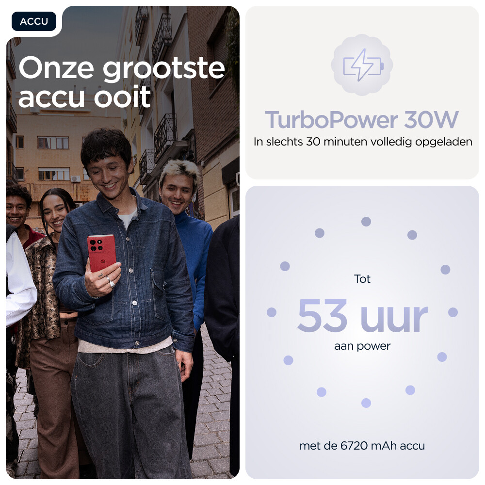 Motorola moto g86 power 5G 16,9 cm (6.67") Dual SIM Android 15 USB Type-C 12 GB 256 GB 6720 mAh Lila - Afbeelding 12