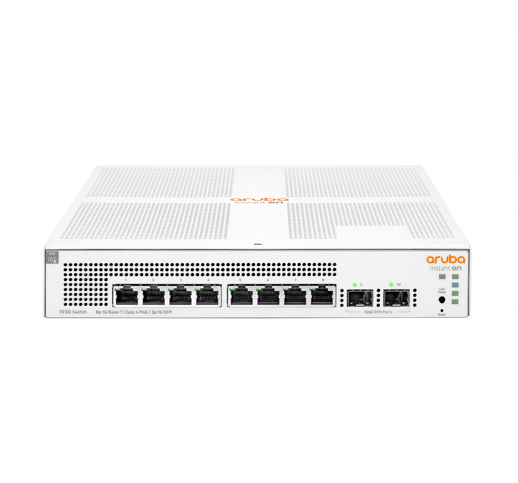 Hewlett Packard Enterprise Aruba Instant On 1930 Managed L2+ Gigabit Ethernet (10/100/1000) Power over Ethernet (PoE) 1U Wit