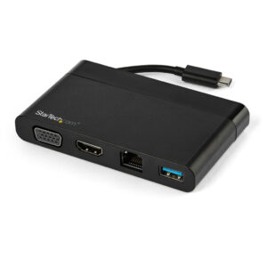 StarTech.com USB C-Multiport Adapter Hub met HDMI, VGA, Gigabit Ethernet & USB 3.0 - USB-C naar 4K HDMI of 1080p VGA Mini Dockin