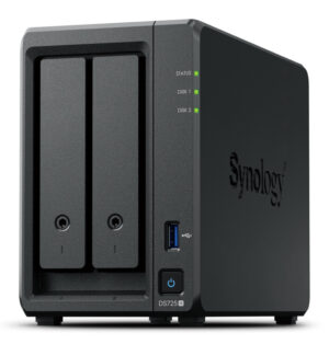 Synology DiskStation DS725+ data-opslag-server NAS Ryzen Embedded R1600 4 GB DDR4 0 TB Zwart