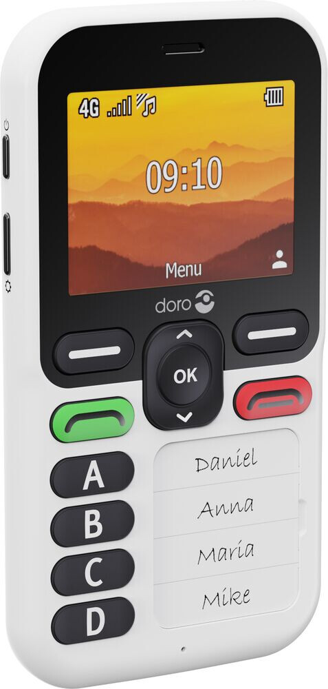 Doro Leva X10 6,1 cm (2.4") 117 g Zwart, Wit Seniorentelefoon