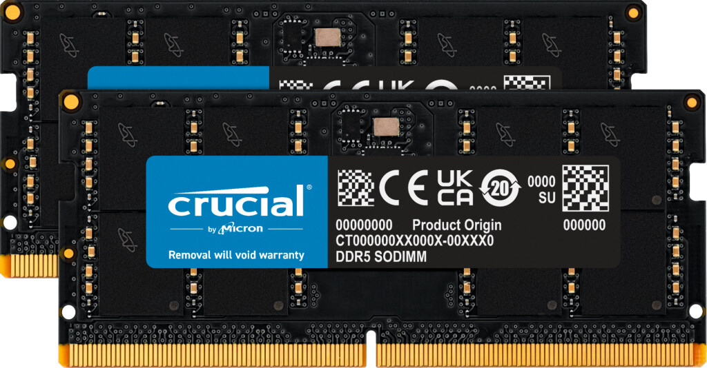 Crucial CT2K64G56C46S5 geheugenmodule 128 GB 2 x 64 GB DDR5