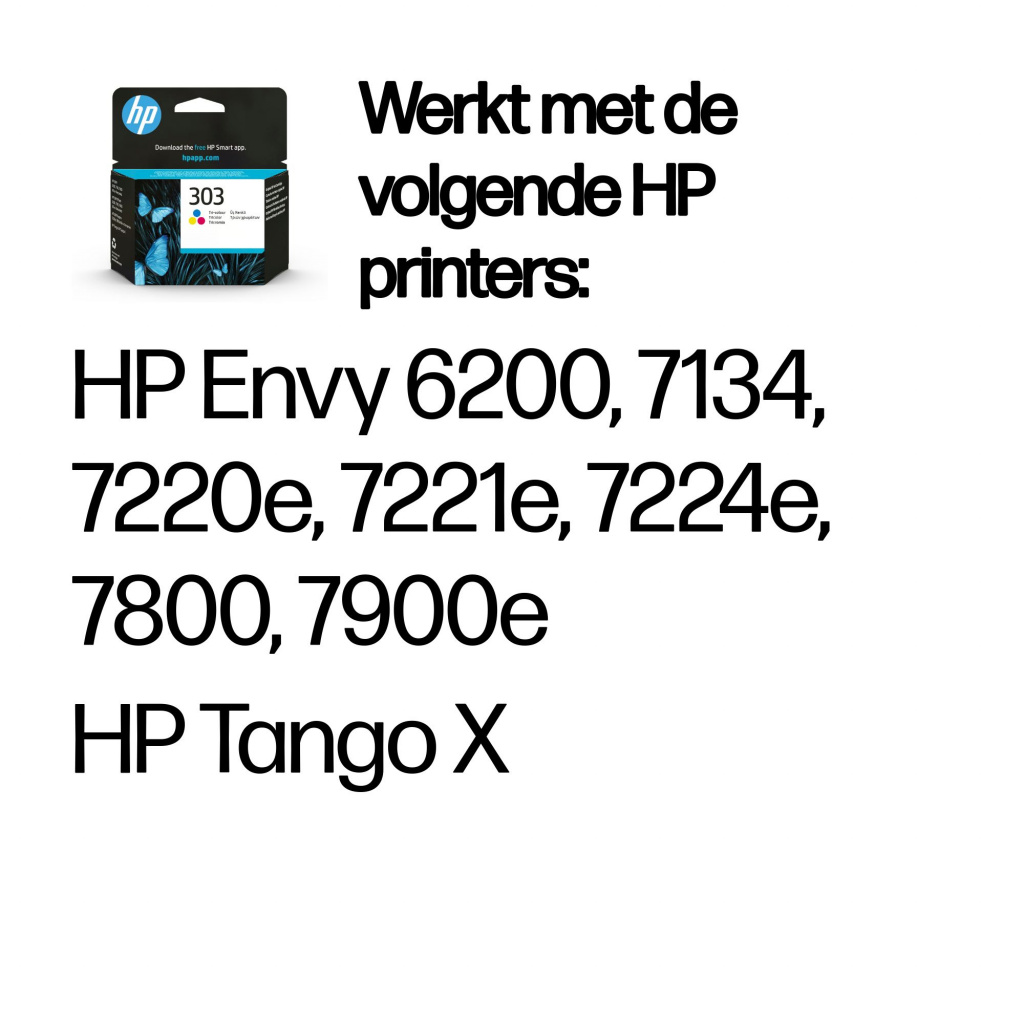 HP 303 originele drie-kleuren inktcartridge - Afbeelding 2