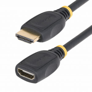 StarTech.com 1m HDMI 2.0 Verlengkabel, High Speed HDMI Port Saver Kabel, 4K 60Hz, HDMI Male naar Female HDMI Adapter Kabel, HDMI