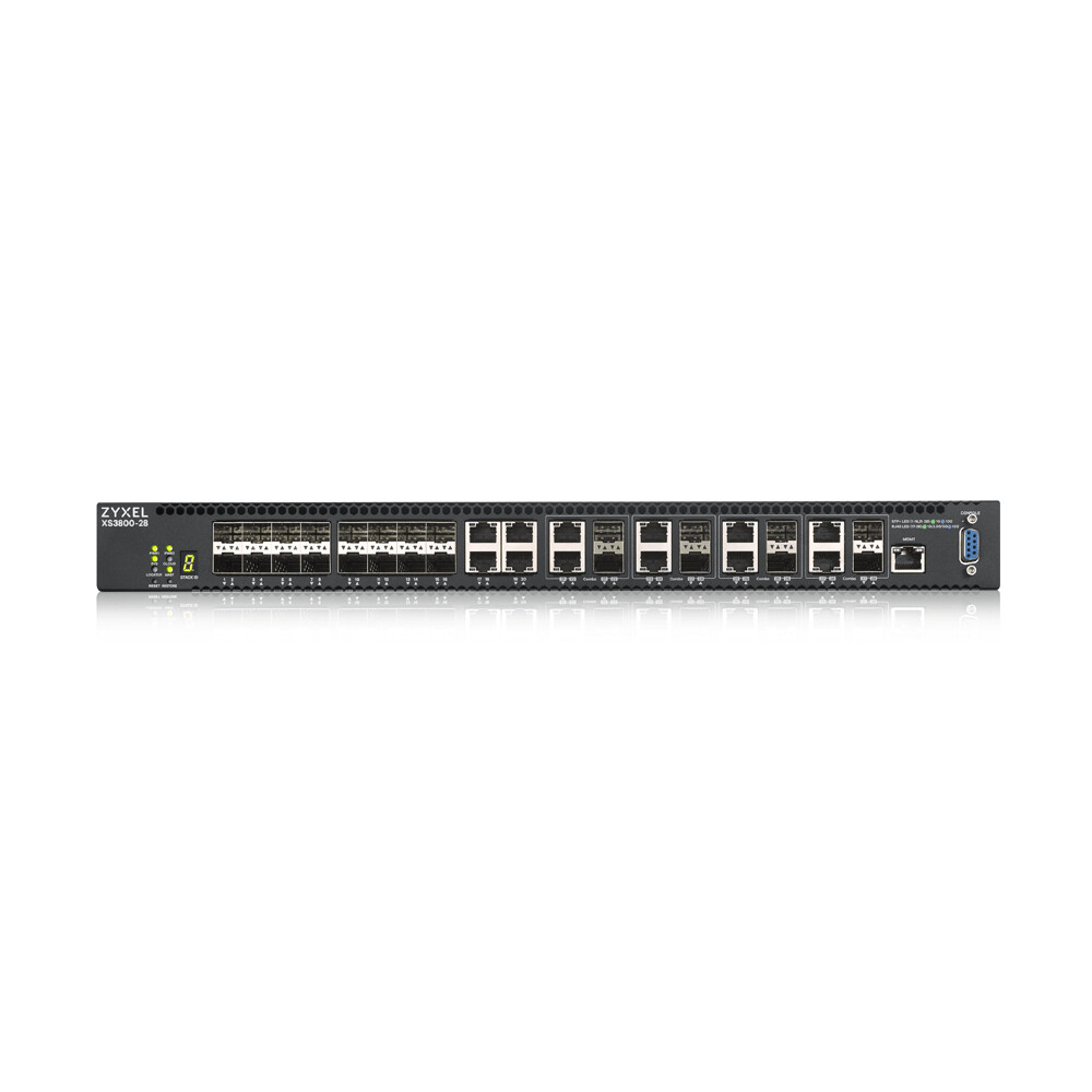 Zyxel XS3800-28 Managed L2+ 10G Ethernet (100/1000/10000) Zwart - Afbeelding 2