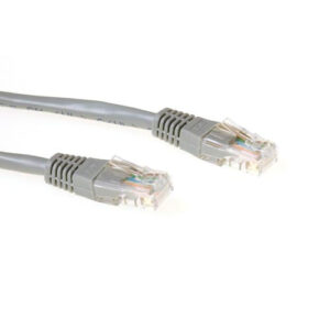 ACT Grijze 1 meter U/UTP CAT6 patchkabel met RJ45 connectoren